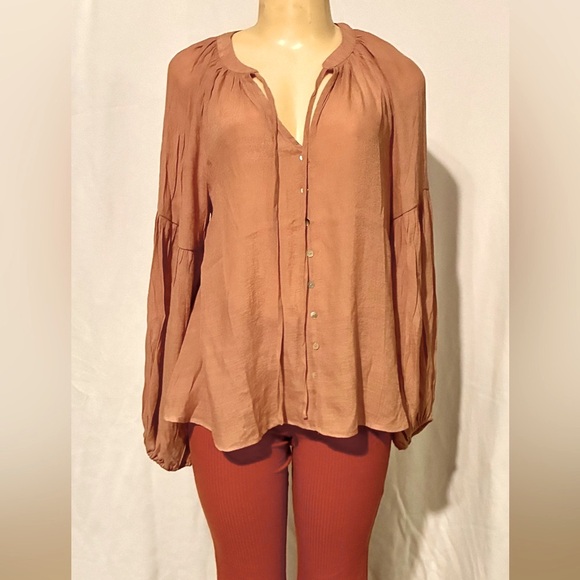 Blu Pepper for Anthropologie Button-Down Flowy Blouse - Picture 6 of 9